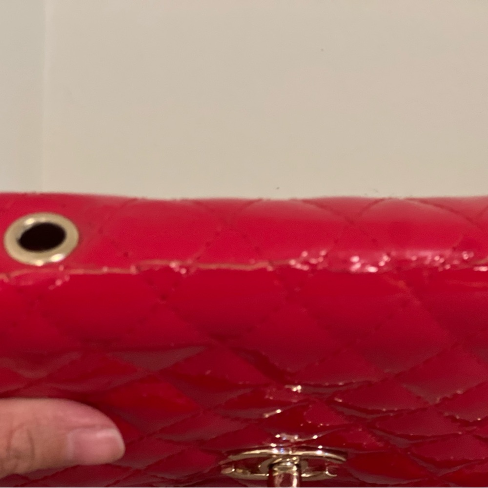 Chanel Red Quilted Leather Bag - Picture 3 of 6